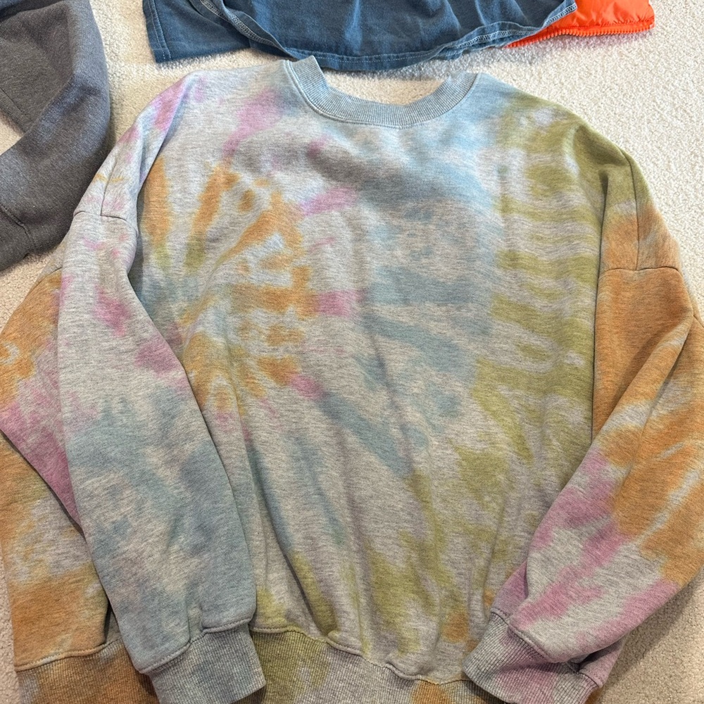 PacSun Tie Dye Washed Sweatshirt Crewneck
